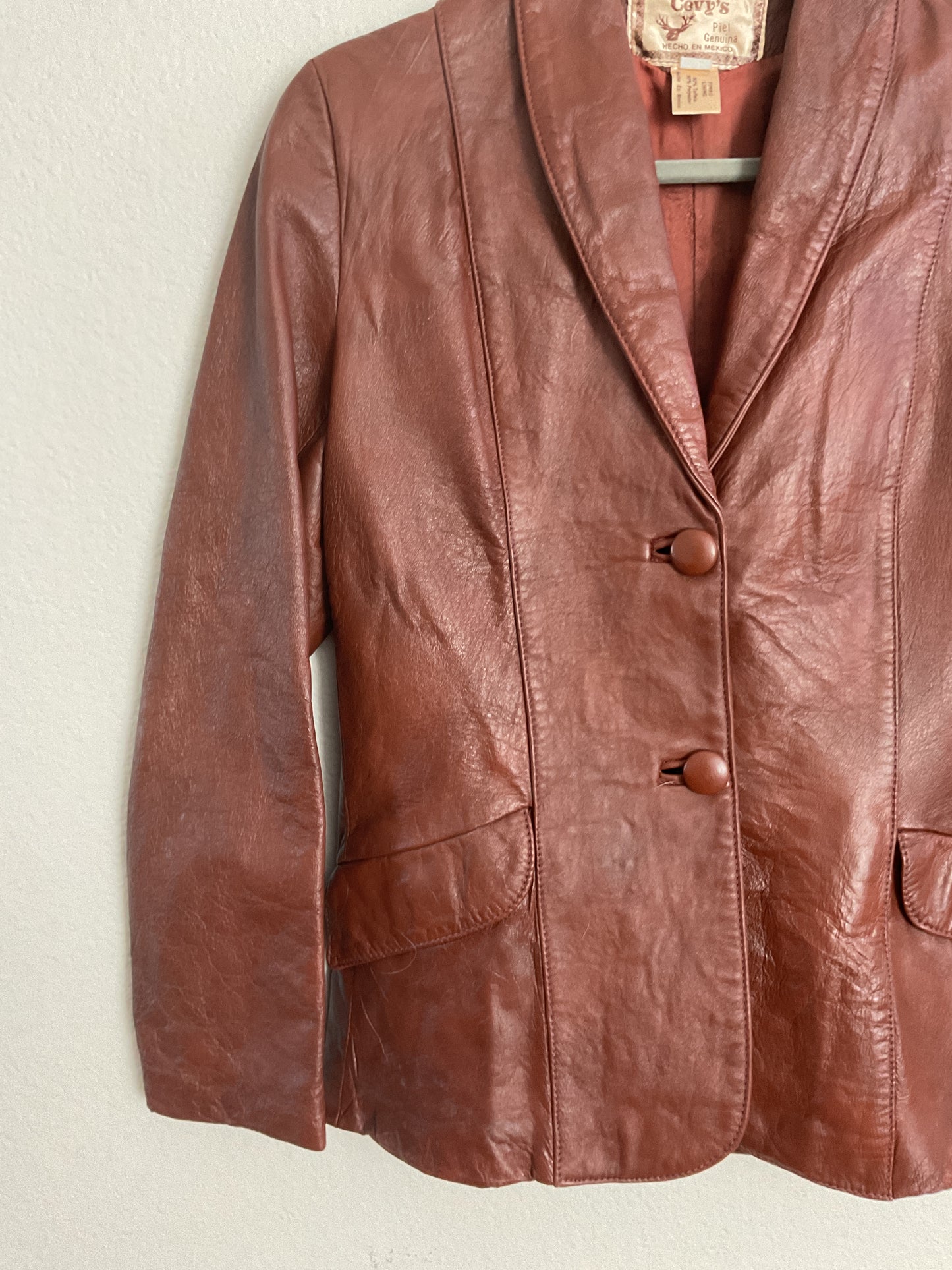 Vintage Tan Leather Jacket